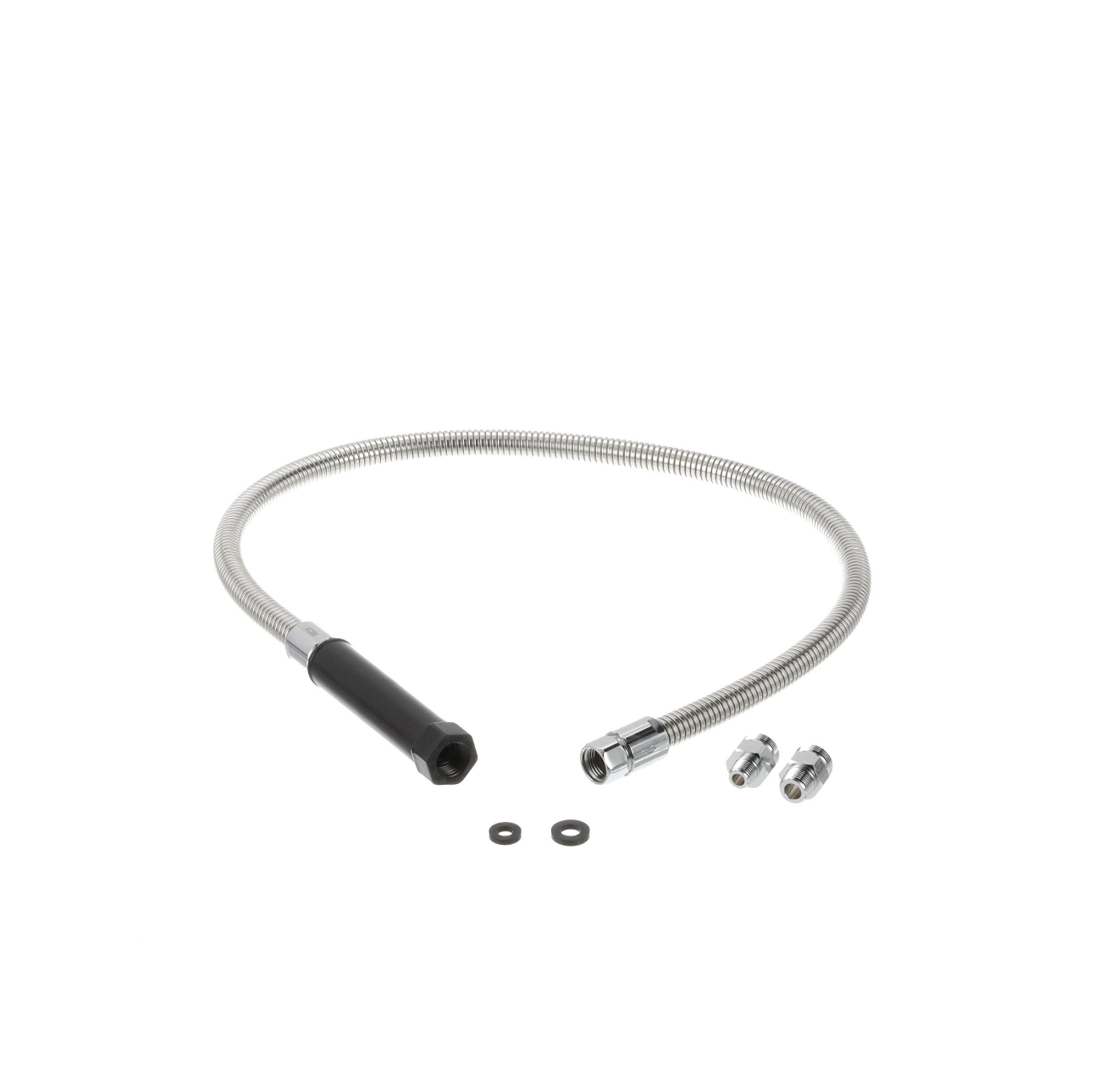 Encore® Commercial Duty 60" Stainless Steel Pre-Rinse Hose with Grip & Universal Adapter