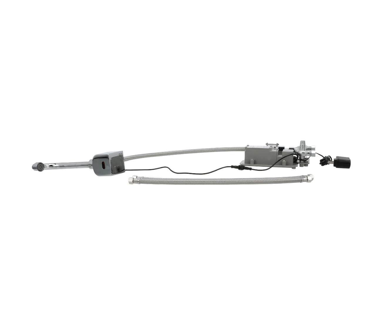 Intelli-Flo EZ Electronic Wall Mount Faucet AC Power 3-1/2" Gooseneck Spout with Manual Mixing Valve and 1.5 gpm Laminar Flow Vandal Resistant