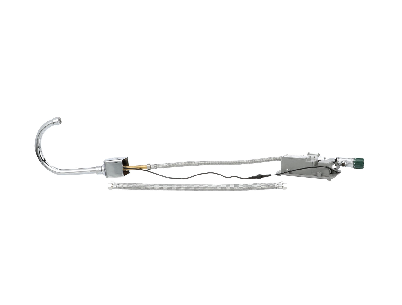 Intelli-Flo EZ Electronic Wall Mount Faucet 6-1/2" Gooseneck Spout with Thermostatic Mixing Valve and 1.5 gpm Laminar Flow