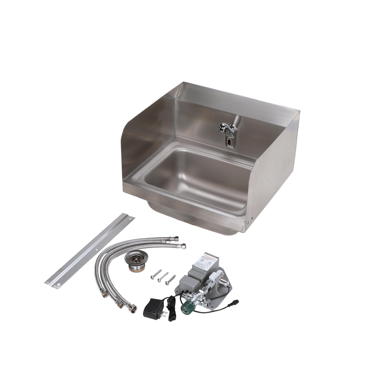 Intelli-Flo EZ Electronic Hand Wash Station with Side Splashes, AC Power, Thermostatic Mixing Valve and 1.5 gpm Laminar Flow