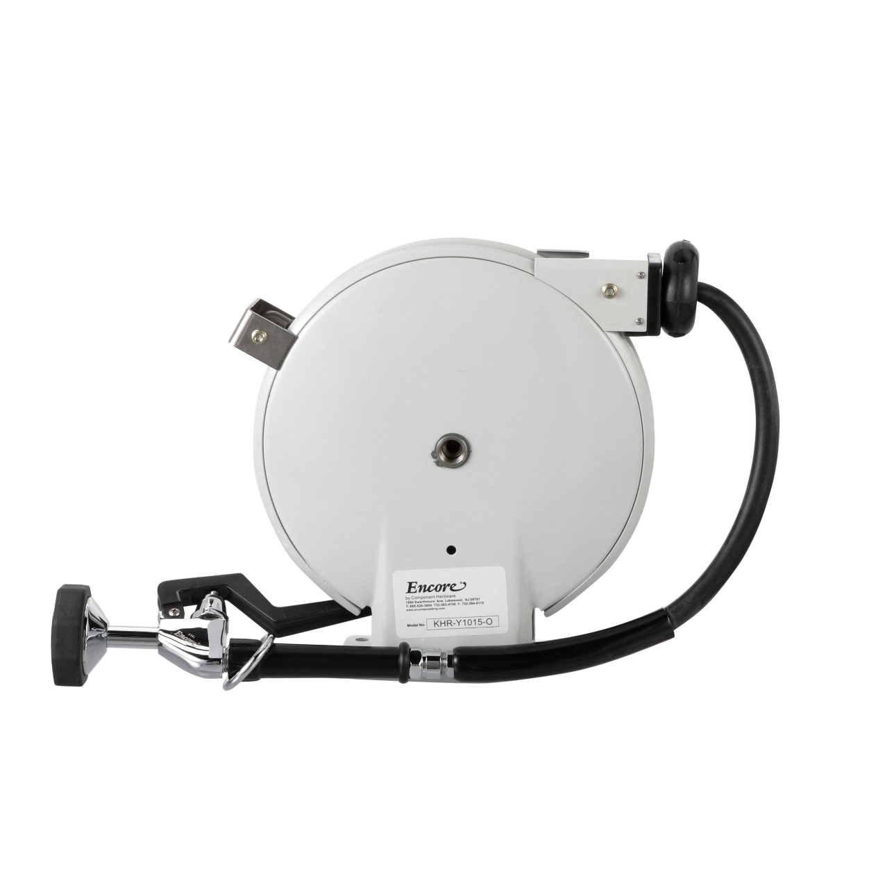 Encore® Hose Reel with 15 ft. Hose, Open Powder Coated Reel Assembly, 3/8" NPT Inlet and 3.3 gpm Spray Valve