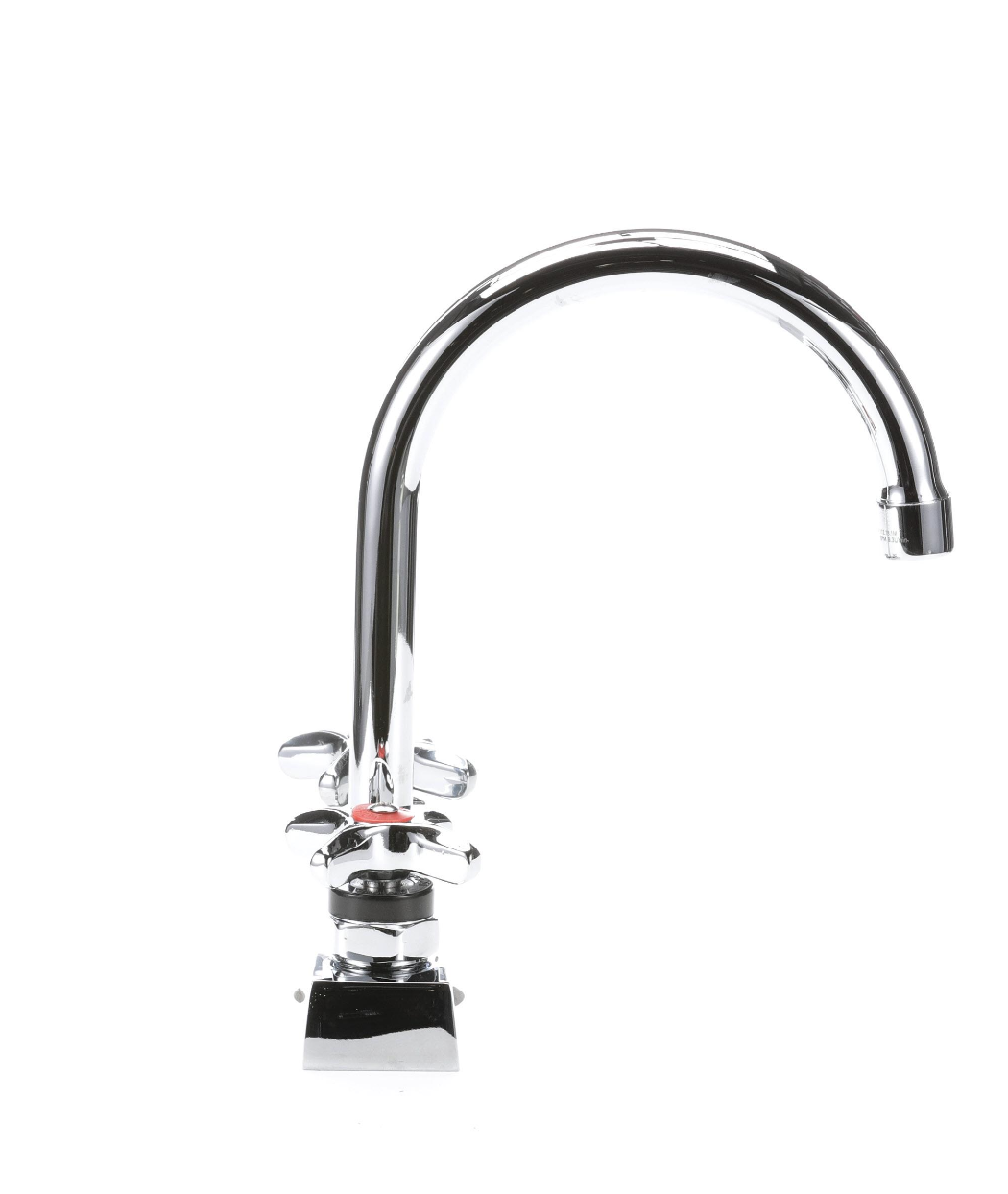 Encore 4" OC Deck Mount Faucet with 6-1/2" Swivel Gooseneck Spout with Cross Handles