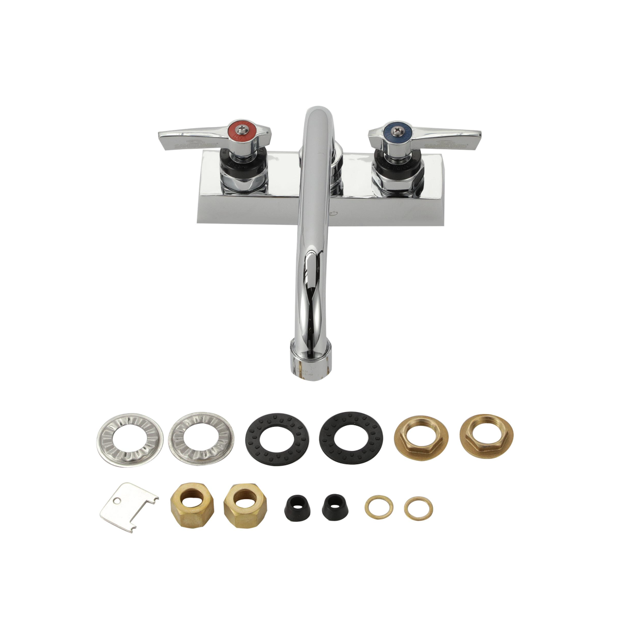 Encore 4" OC Deck Mount Faucet Ceramic Valves with 8" Swivel Spout