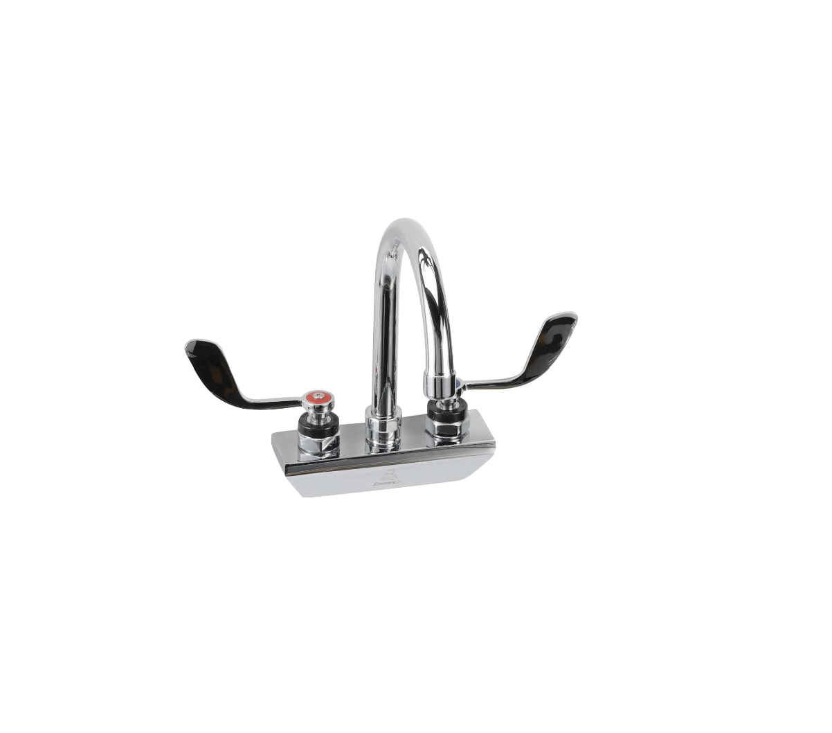 Encore® 4" OC Wall Mount Faucet with 6" Swivel Gooseneck Spout and 4" Wrist Blade Handles