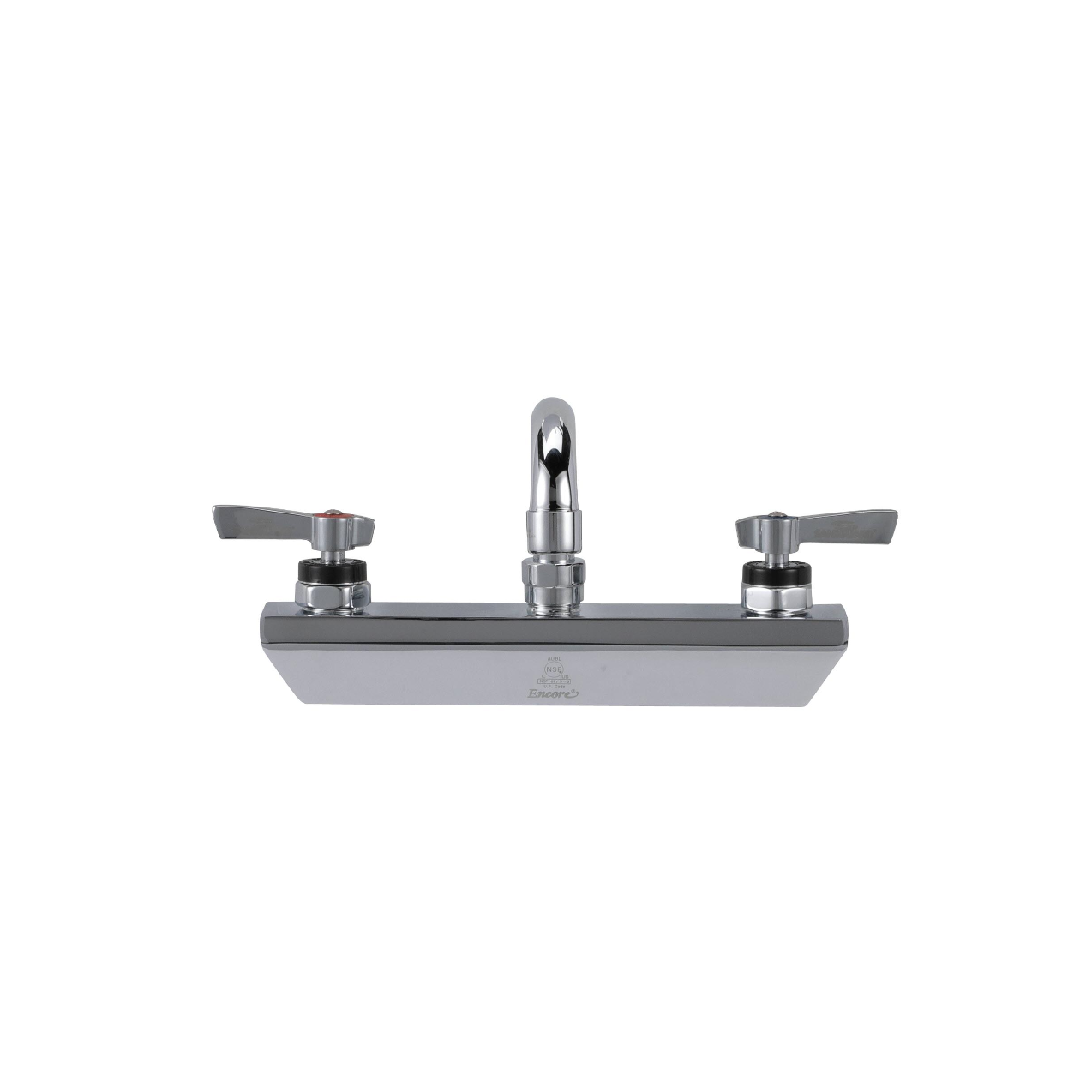 Encore 8" OC Wall Mount Faucet Ceramic Valves with 8" Swivel Spout