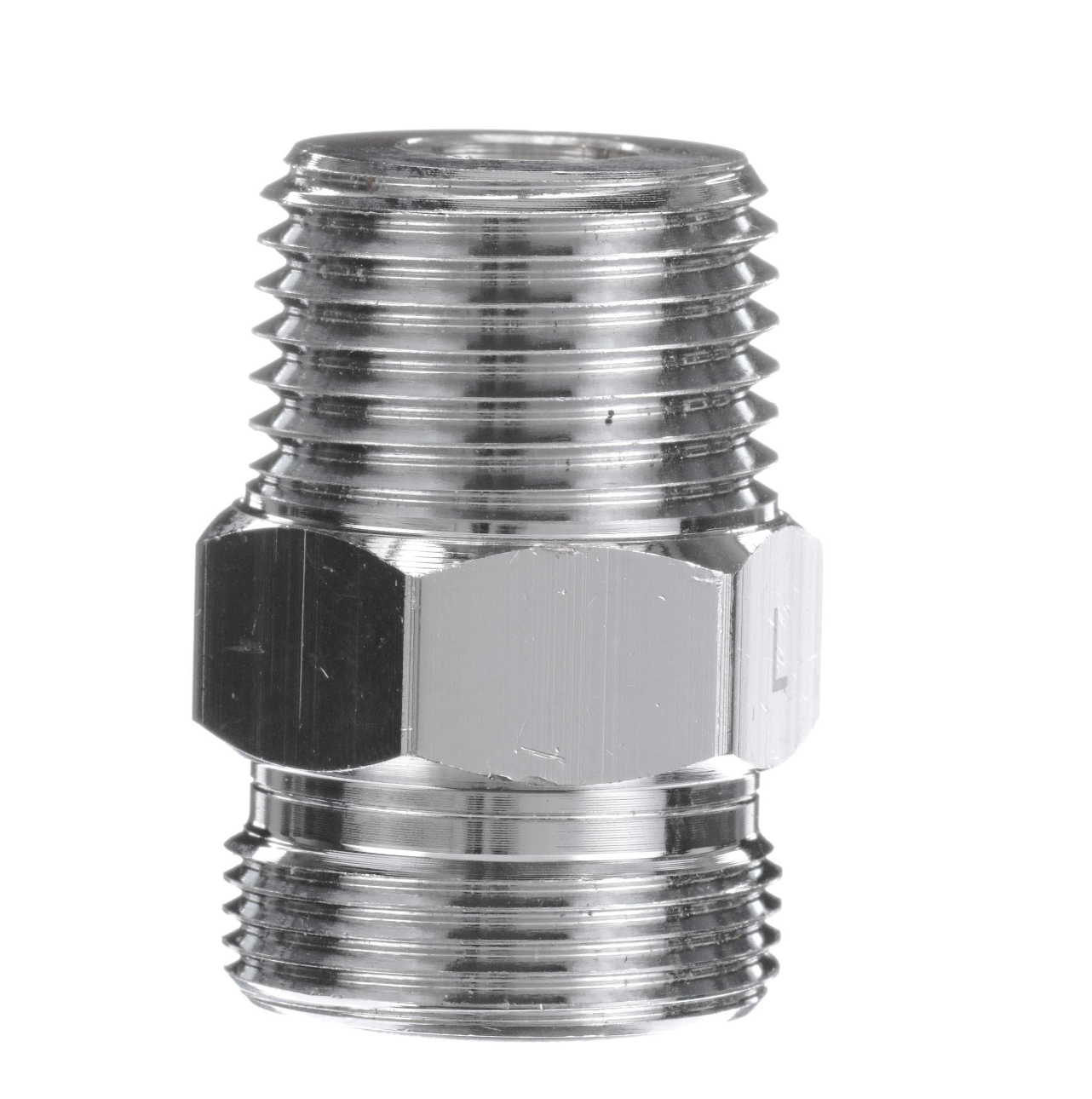 Chrome Plated Brass Pre-Rinse Hose Adapter Converts Encore Hose to Male 1/2" NPT