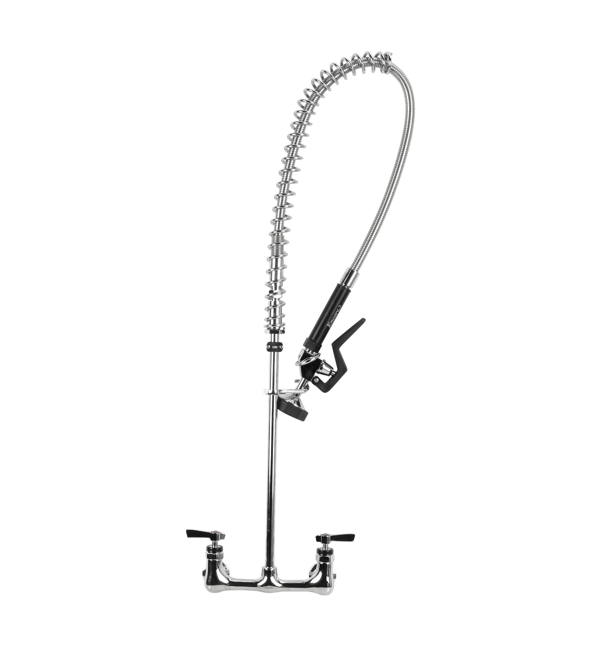Encore® 8" OC. Brass Chrome Plated Wall Mount Pre Rinse Assembly with Wall Bracket