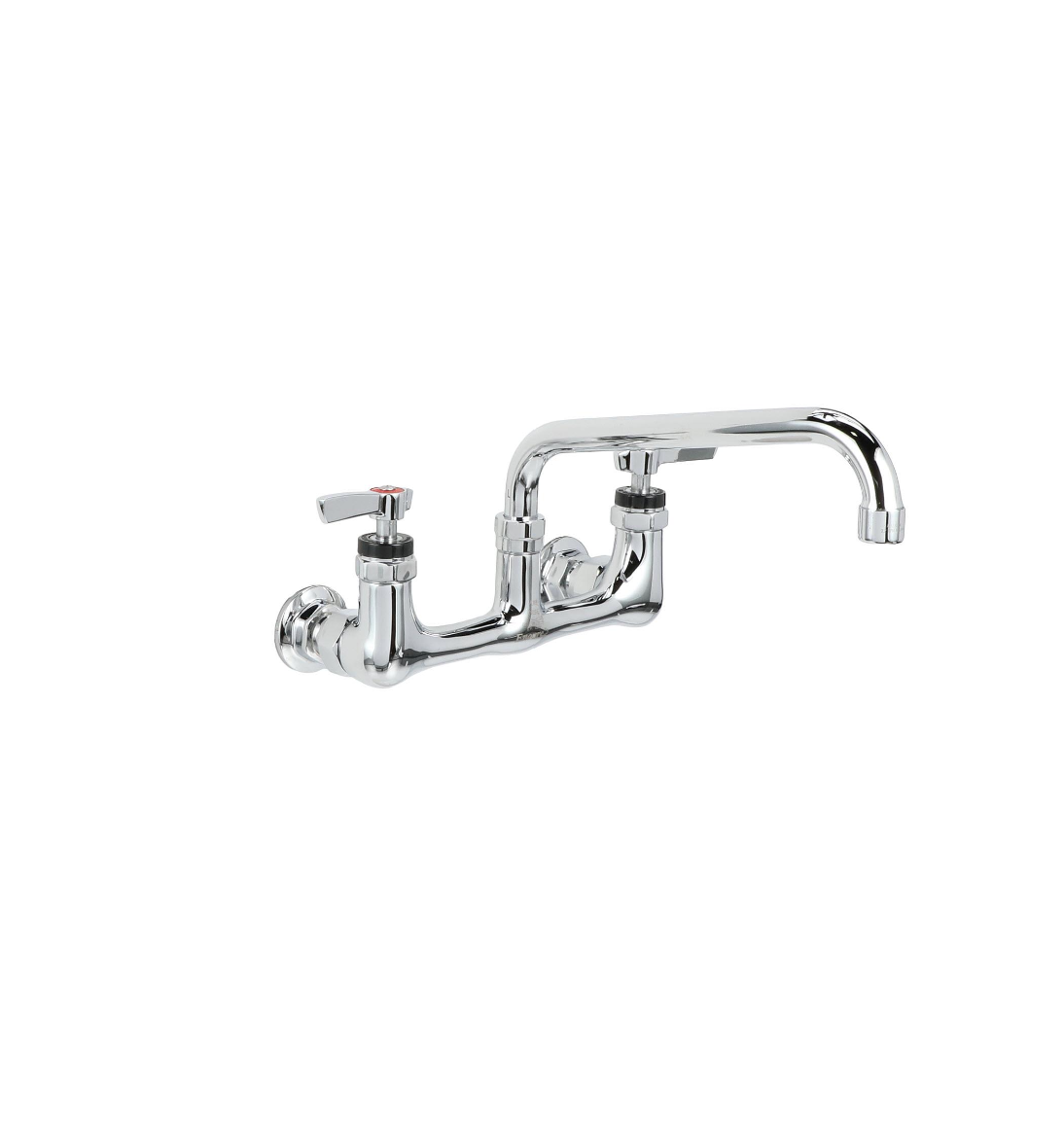 Encore® 8" OC. Brass Chrome Plated Wall Mount Faucet with 12" Swivel Spout