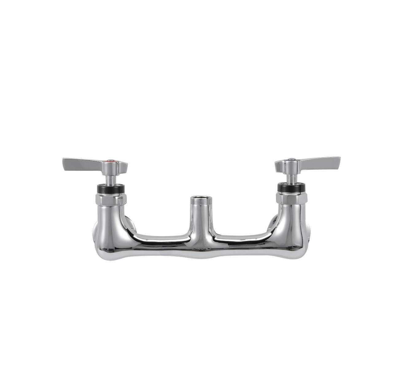 8" OC Encore Brass Chrome Plated Wall Mount Faucet Body Only for Spout
