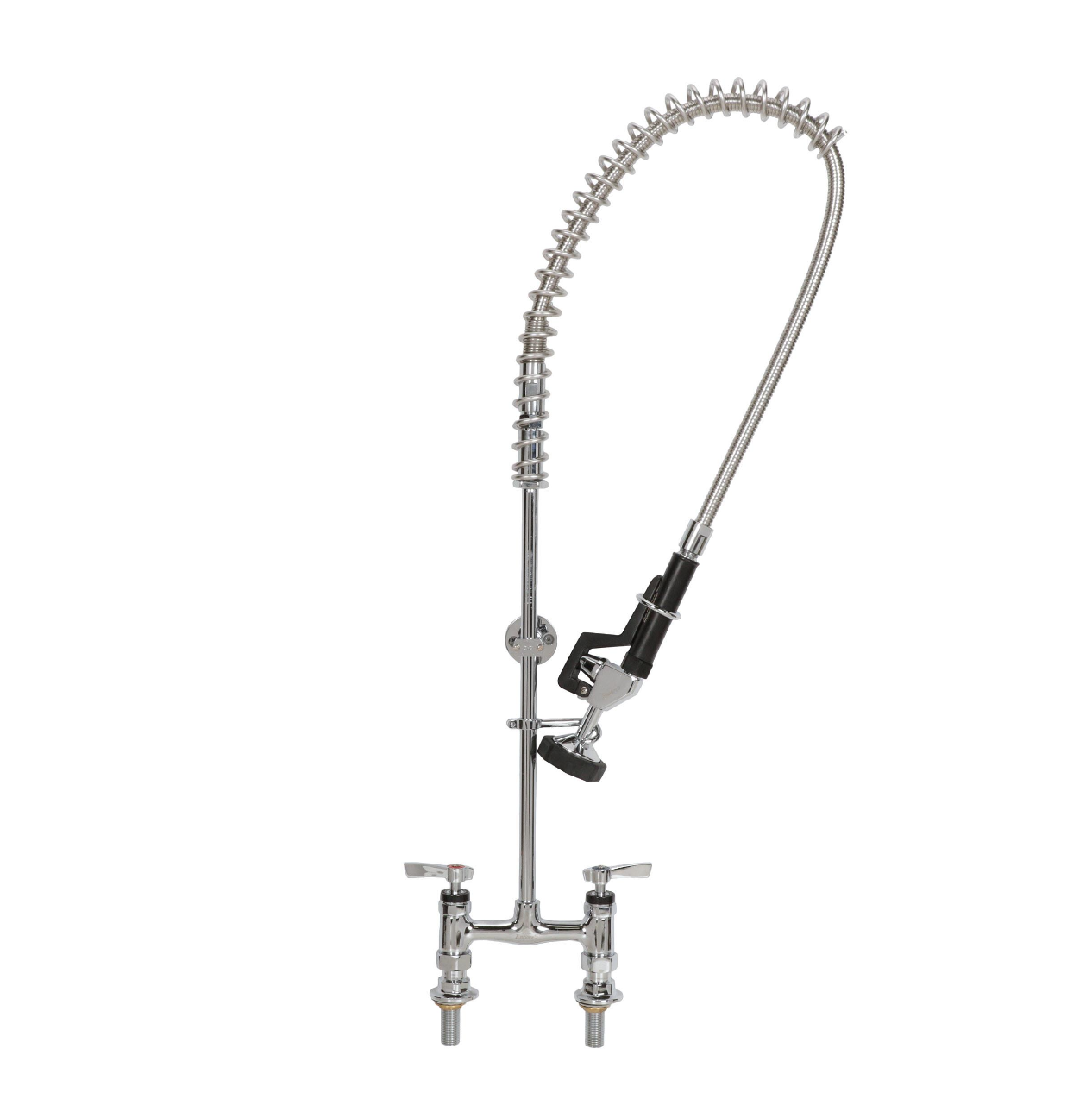 Encore® 4" OC Brass Chrome Plated Elevated Deck Mount Pre-Rinse with Wall Bracket