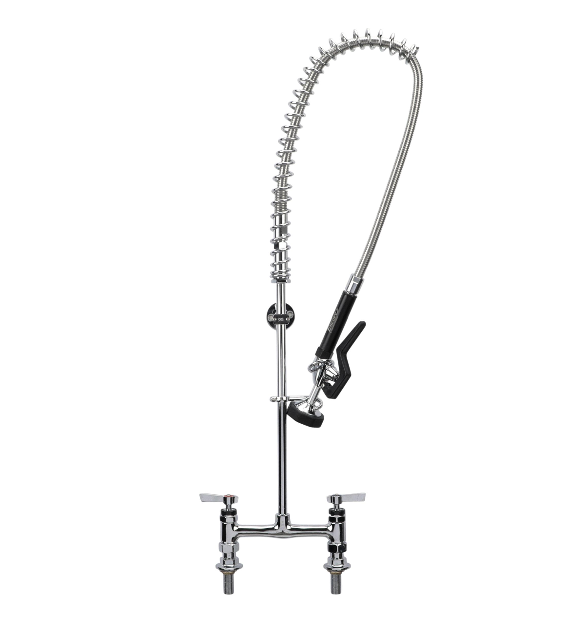 Encore® 8" OC Brass Chrome Plated Deck Mount Pre Rinse with Wall Bracket