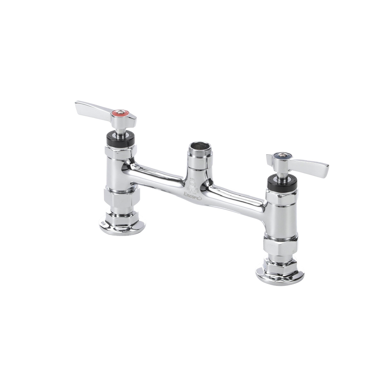 8" OC Encore Brass Chrome Plated Deck Mount Body Only for Spout
