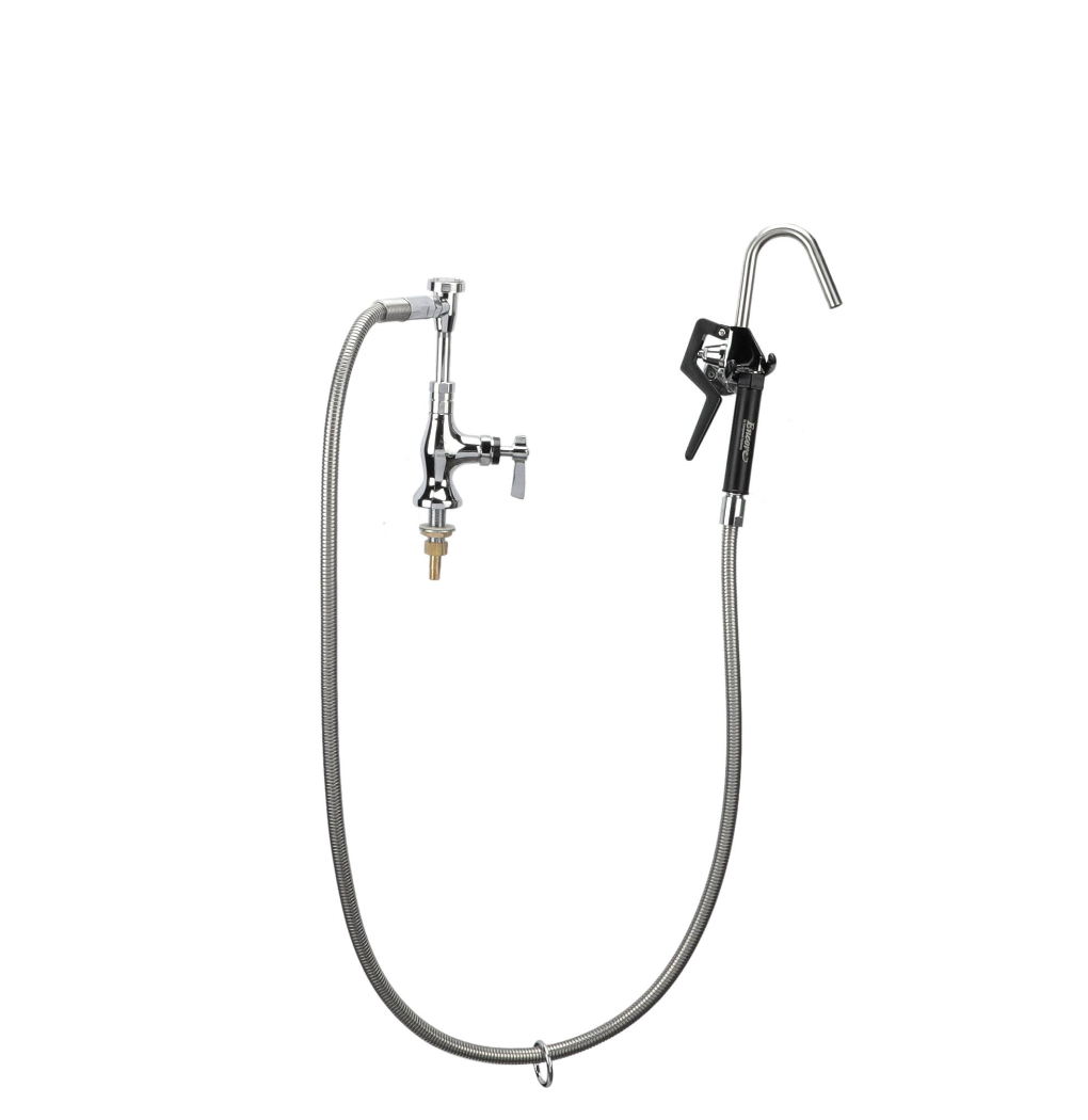 Encore® Brass Chrome Plated Single Deck Mount Pot Filler Assembly with Vacuum Breaker