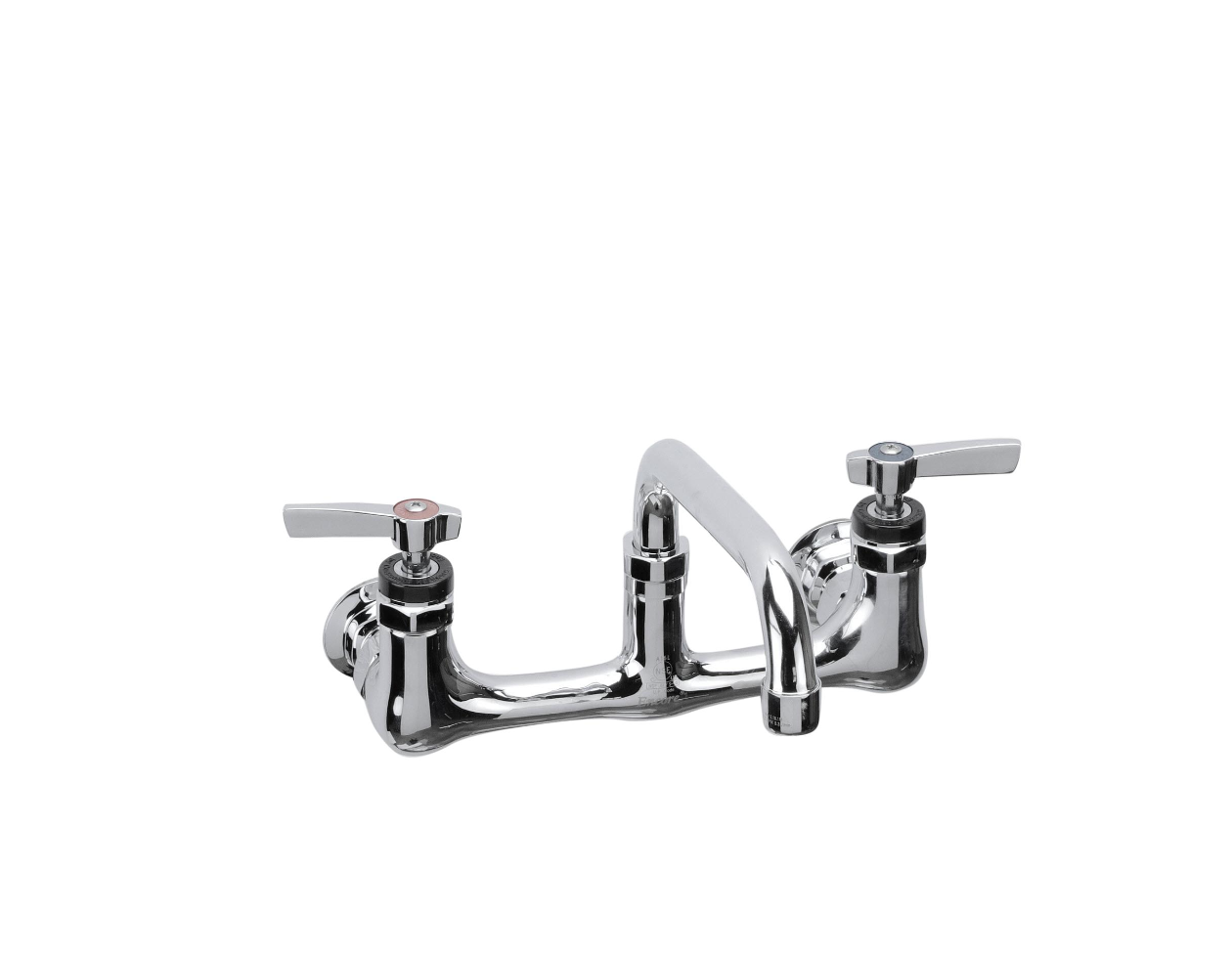 Encore® 6" OC Brass Chrome Plated Elevated Deck Mount Faucet with 12" Swivel Spout