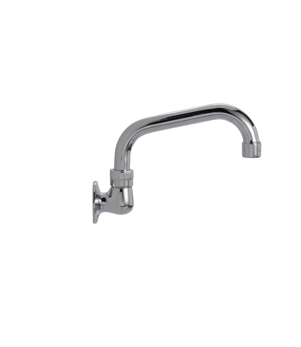 Encore® Brass Chrome Plated Wall Mount Spout Base with 6" Swivel Spout