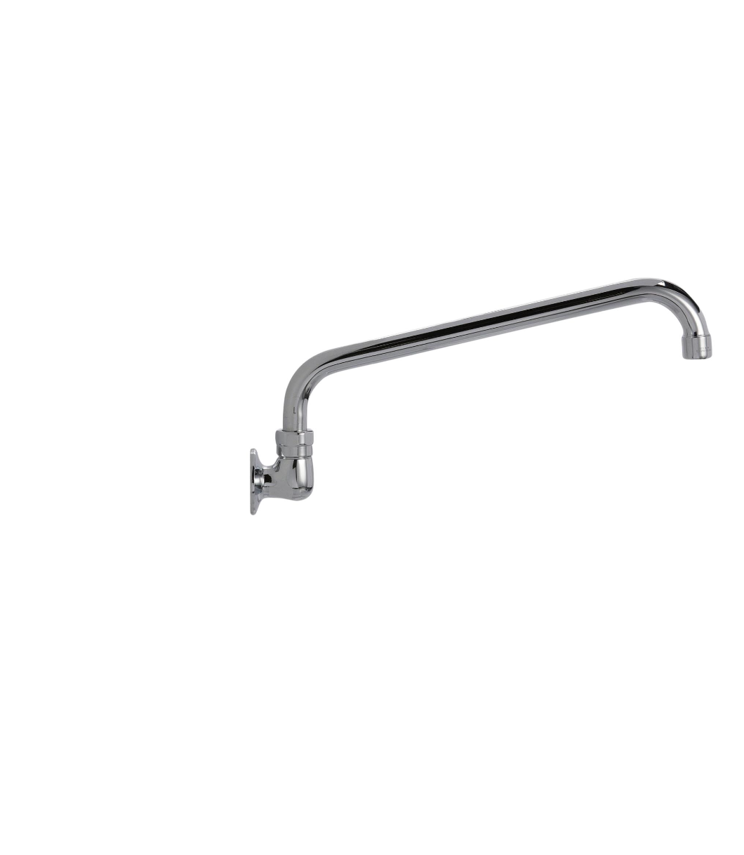 Encore® Brass Chrome Plated Wall Mount Spout Base with 14" Swivel Spout