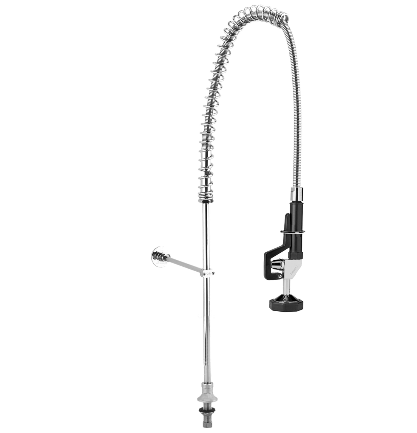 Encore® Brass Chrome Plated Single Deck Mount Pre-Rinse Assembly with Wall Bracket