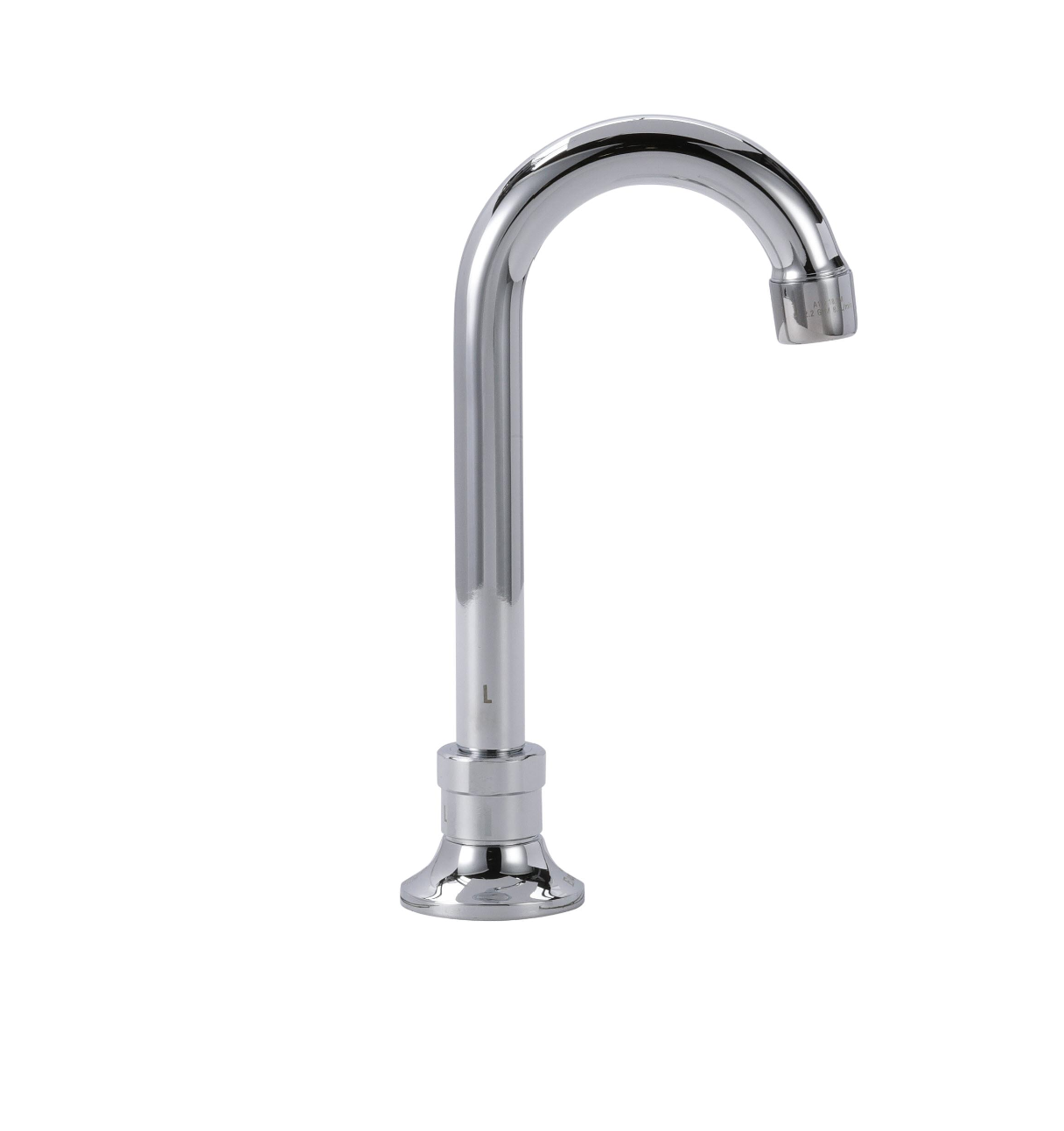 Encore® Brass Chrome Plated Deck Mount Spout Base with 3-1/2" Rigid Gooseneck Spout
