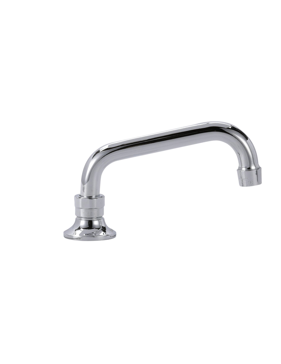 Encore® Brass Chrome Plated Deck Mount Spout Base with 8" Swivel Spout