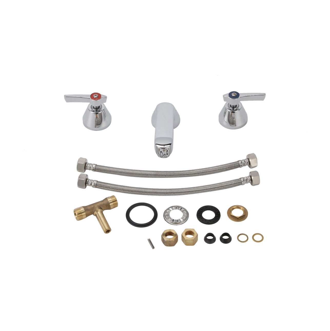 Encore® Adjustable Widespread Deck Mount Faucet Ceramic Valves with 5" Cast Spout