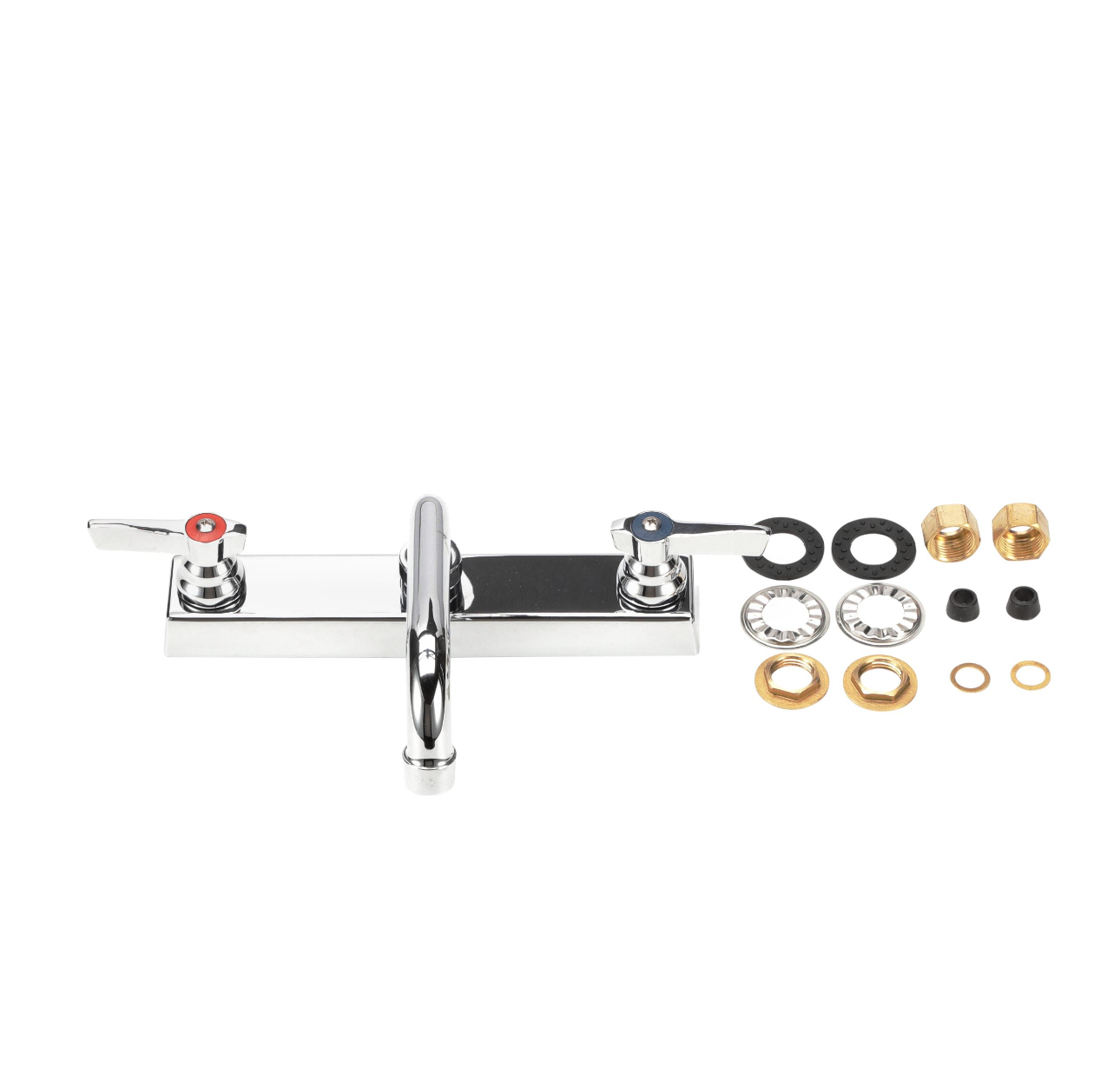 TOP-LINE® 8" OC Deck Mount Faucet Ceramic Valves with 6" Swivel Spout