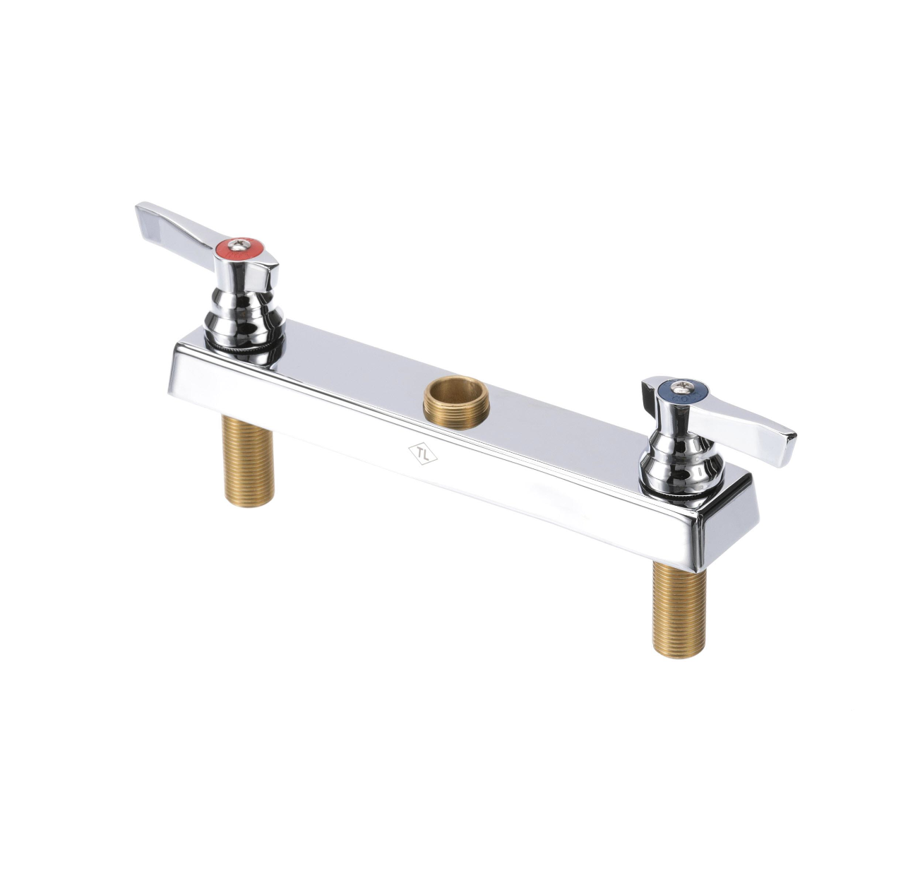 TOP-LINE® Faucet Body, Deck Mount, 8" (203mm) O.C. Inlets, 1/4-Turn Ceramic Valves, Built-In Check Valve
