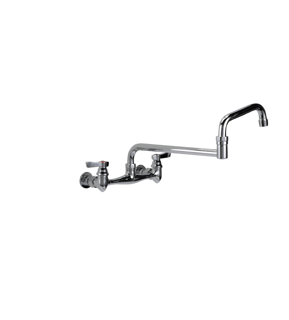 TOP-LINE® 8" OC Wall Mount Faucet with 18" Double Jointed Swivel Spout