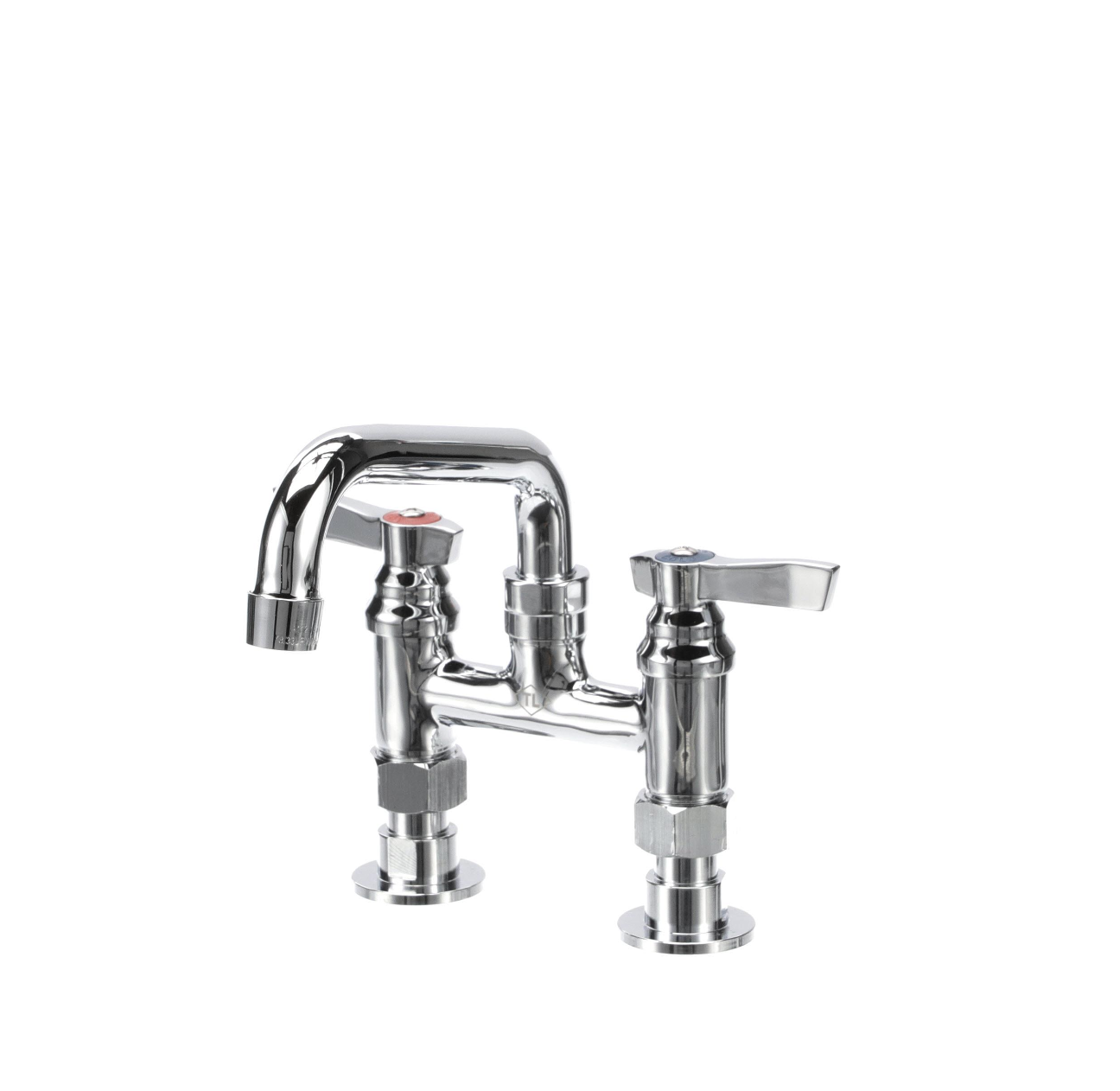 TOP-LINE® 4" OC Elevated Bridge Deck Mount Faucet Ceramic Valves with 6" Swivel Spout