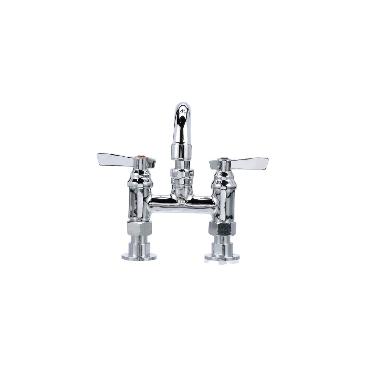 TOP-LINE® 4" OC Elevated Bridge Deck Mount Faucet Ceramic Valves with 12" Swivel Spout