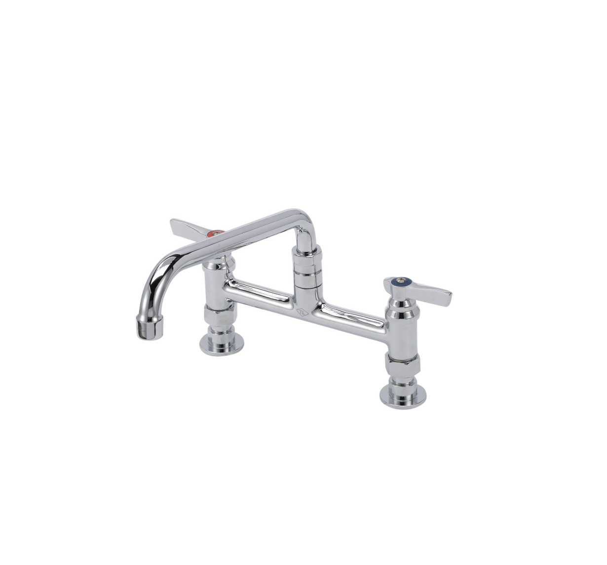 TOP-LINE® 8" OC Elevated Bridge Deck Mount Faucet Ceramic Valves with 12" Swivel Spout