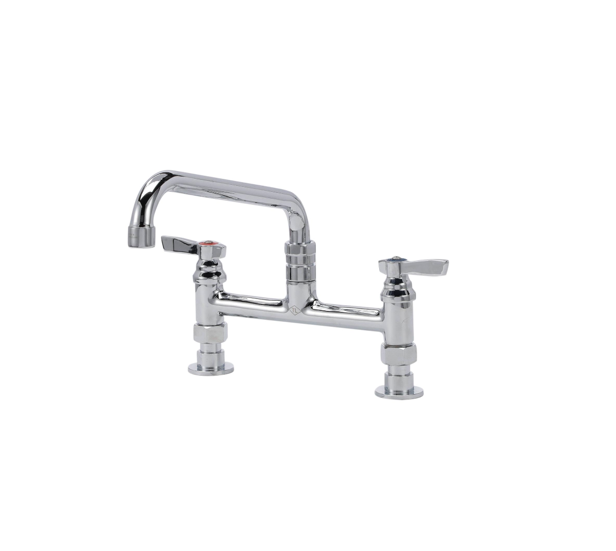 TOP-LINE® 8" OC Elevated Bridge Deck Mount Faucet Ceramic Valves with 14" Swivel Spout