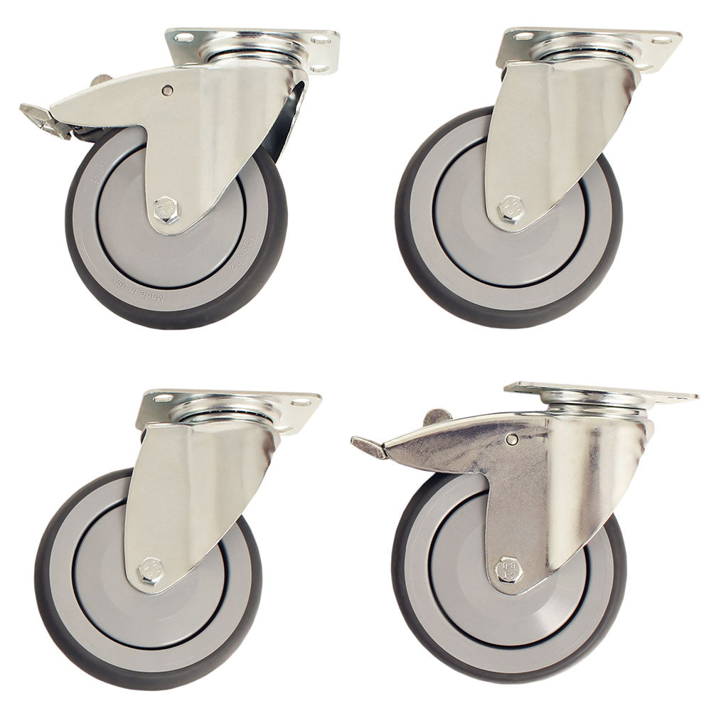 CSTR5-STD 5" Caster Set, One Braking, One Tracking