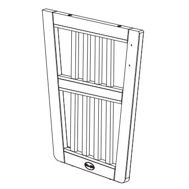 RP-20-DR Right Mission-Style Wooden Frame with Metal Fixation Bracket