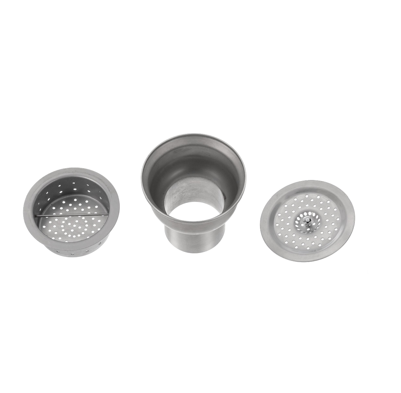 Encore® Stainless Steel Box Pattern Drain Bowl, Basket, and Cover with Welded Tailpiece