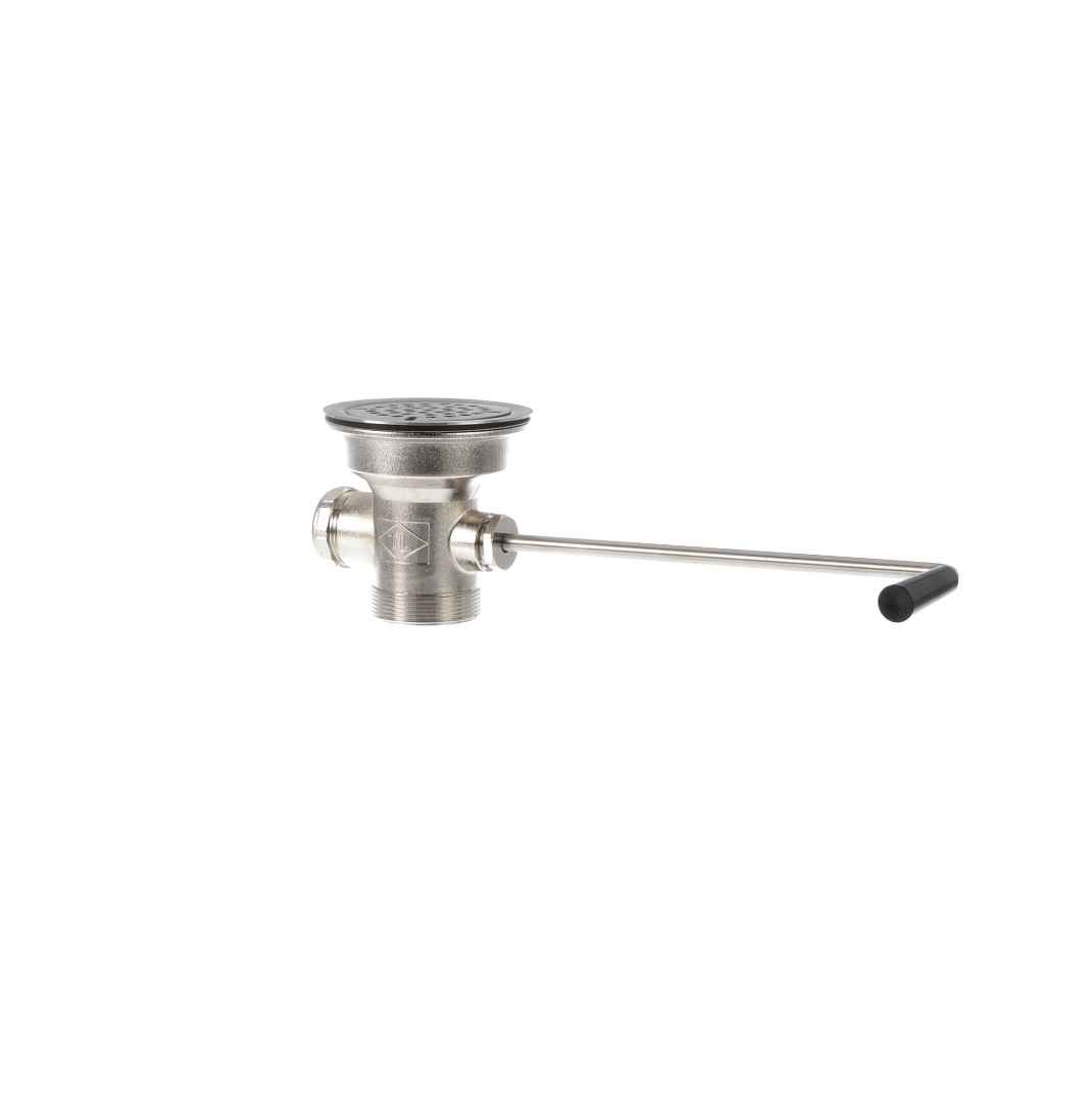 TOP-LINE® Twist Handle Drain, 3-1/2" Sink Opening, 2" Outlet with 1-1/2" Male Reducer