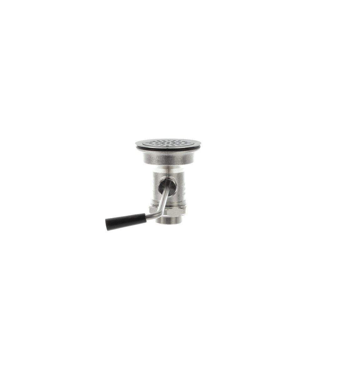 TOP-LINE® Twist Handle Drain, 3-1/2" Sink Opening, 2" Outlet with 1-1/2" Brass Male Reducer