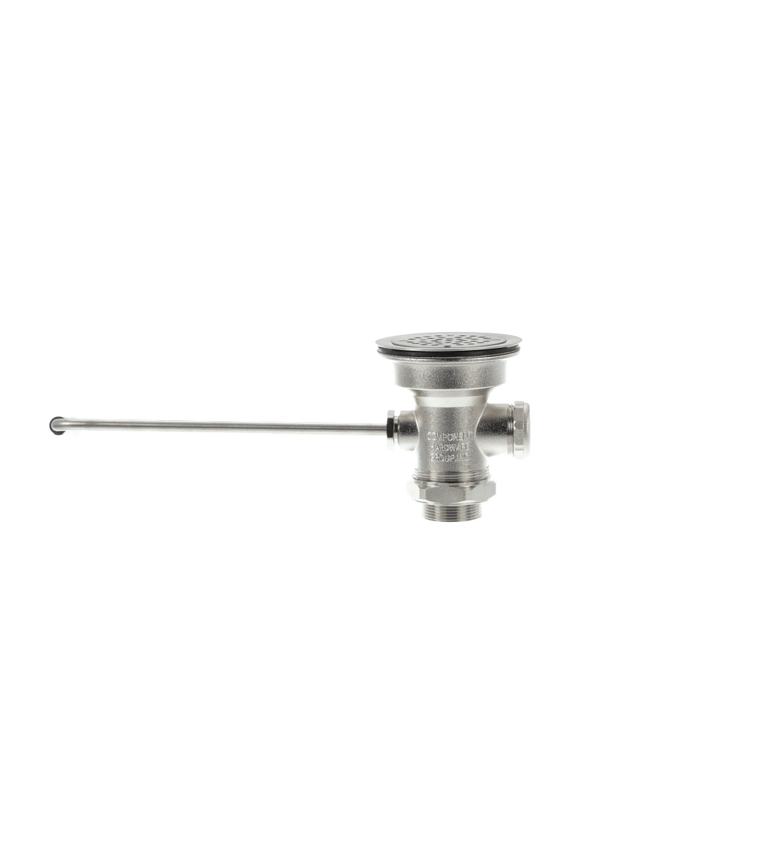 TOP-LINE® Twist Handle Drain, 3-1/2" Sink Opening, 2" Outlet with 1-1/2" Brass Male Reducer