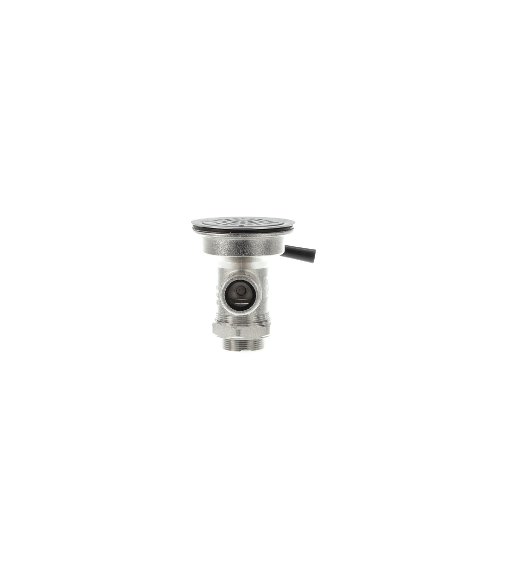 TOP-LINE® Twist Handle Drain, 3-1/2" Sink Opening, 2" Outlet with 1-1/2" Brass Male Reducer