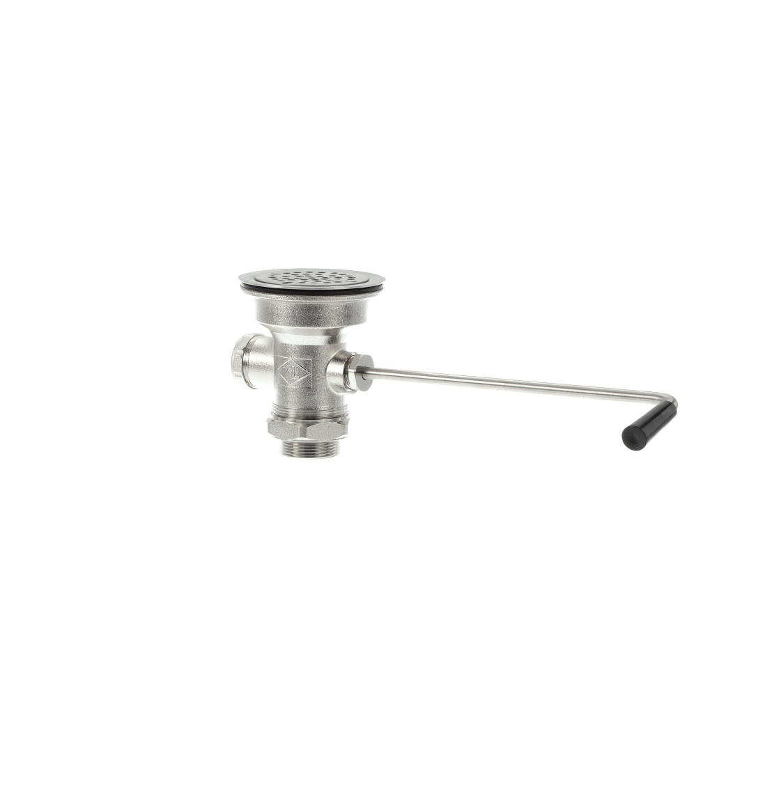 TOP-LINE® Twist Handle Drain, 3-1/2" Sink Opening, 2" Outlet with 1-1/2" Brass Male Reducer