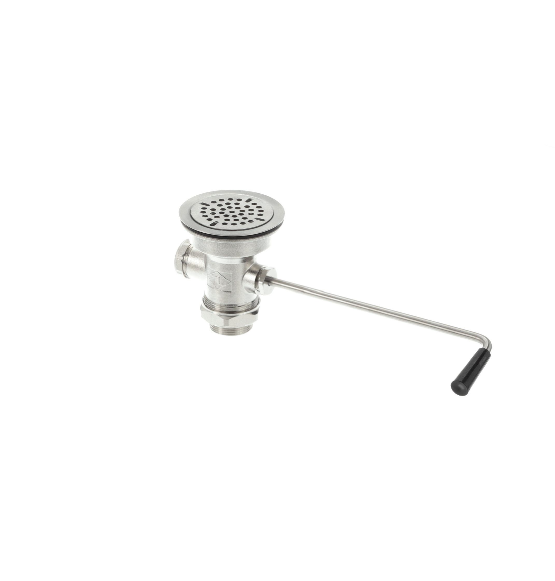 TOP-LINE® Twist Handle Drain, 3-1/2" Sink Opening, 2" Outlet with 1-1/2" Brass Male Reducer