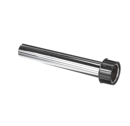 Encore® Nickel Plated Brass Overflow Tube 1-1/2" X 7-1/2" with Grommet and Overflow Strainer for 1-1/2" NPT