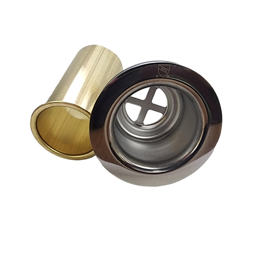 Encore® 1.875" Stainless Steel Duo Mini Basket Drain with Satin Finish and 1.5" Outlet