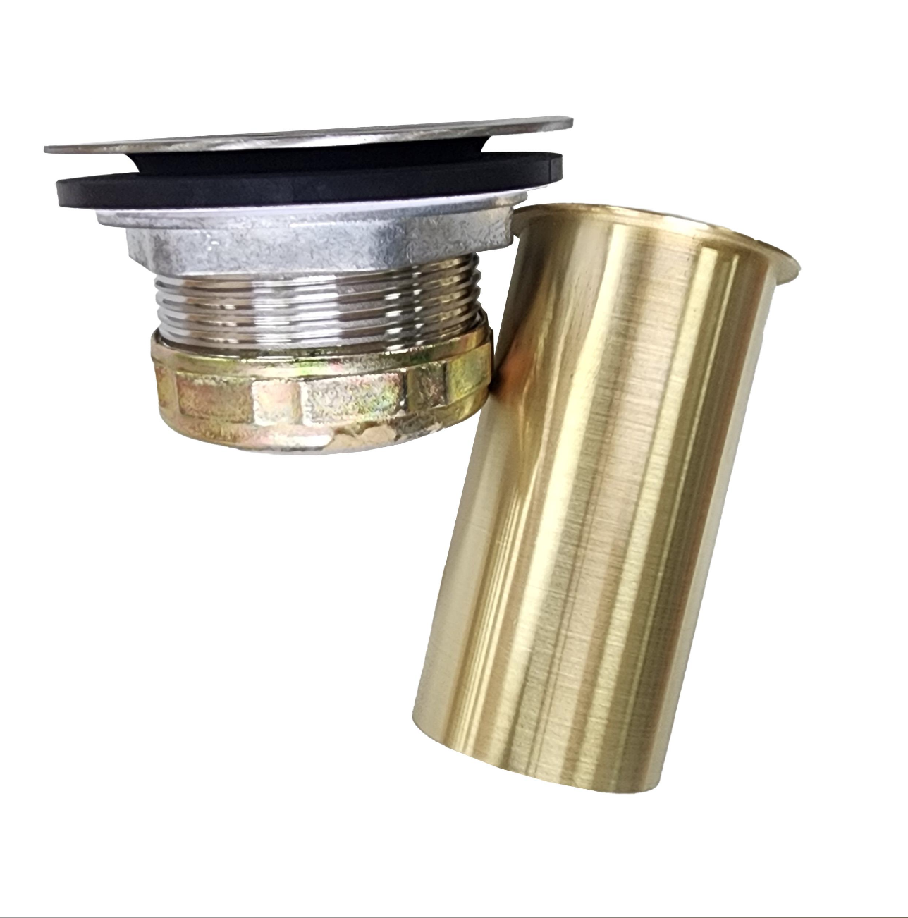Encore® 1.875" Stainless Steel Duo Mini Basket Drain with Satin Finish and 1.5" Outlet