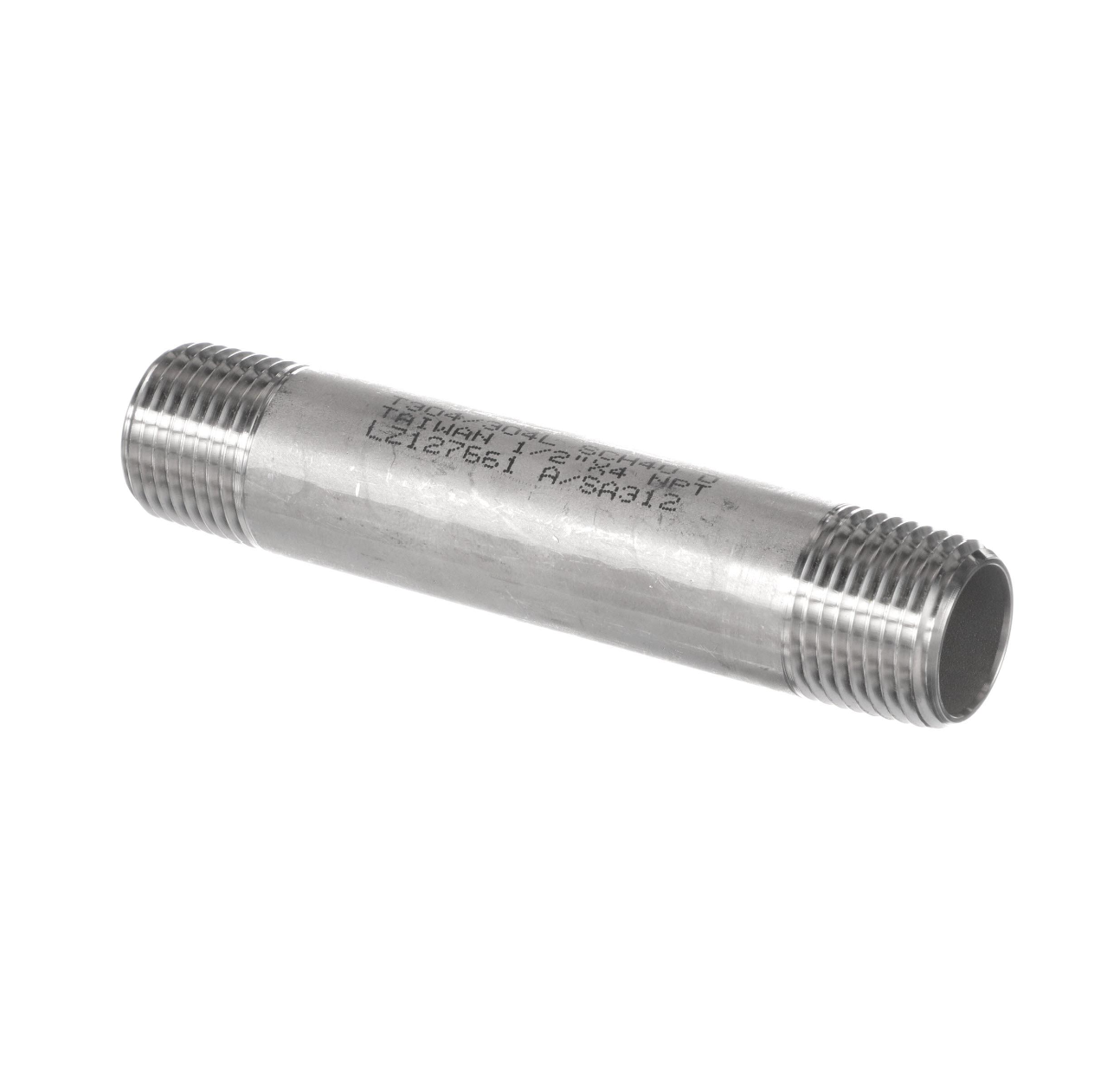 Encore® Stainless Steel 304 Nipple 3" Long, Schedule 40, 1/2" NPT