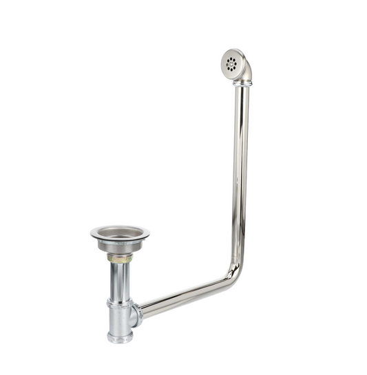 Encore® Duo Basket Drain, with Overflow Assembly, 3-1/2" Sink Opening, 4-1/2" Face Flange, Stainless Steel, 1-1/2"