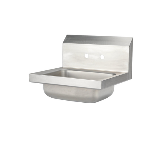 Encore® Wall Mount Type 304 Series Stainless Steel Hand Sink 4" OC Mounting Holes 14" x 10" x 5" Deep Less Side Splash