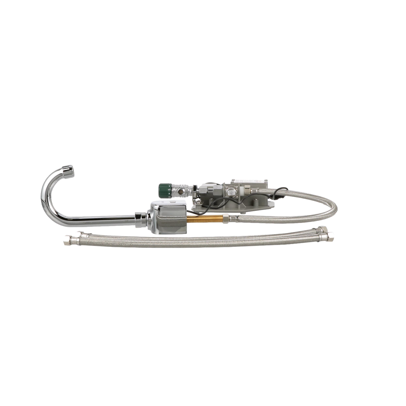 Intelli-Flo EZ Electronic Deck Mount Faucet 3-1/2" Gooseneck Spout with Thermostatic Mixing Valve and 0.5 gpm PCA Spray