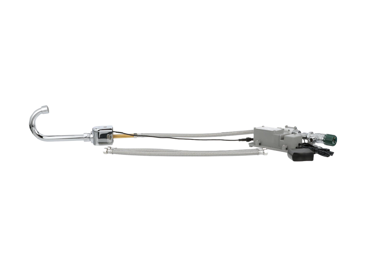 Intelli-Flo EZ Electronic Deck Mount Faucet 3-1/2" Gooseneck Spout AC Powered with Thermostatic Mixing Valve and 1.5 gpm Laminar Flow Vandal Resistant