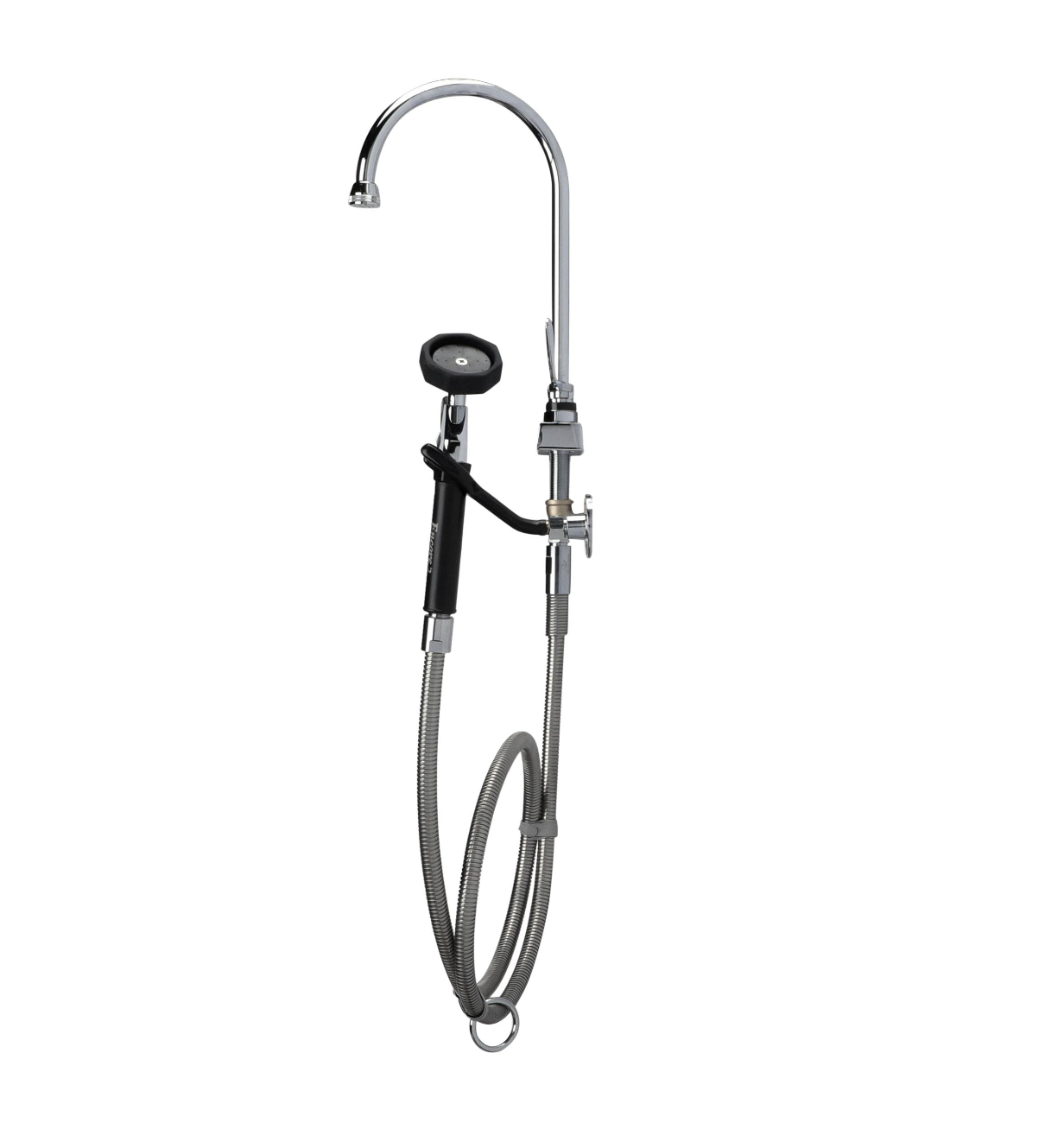 Encore 8" OC Deck Mount Veterinary Faucet 72" Hose with Heavy Duty Side Sprayer