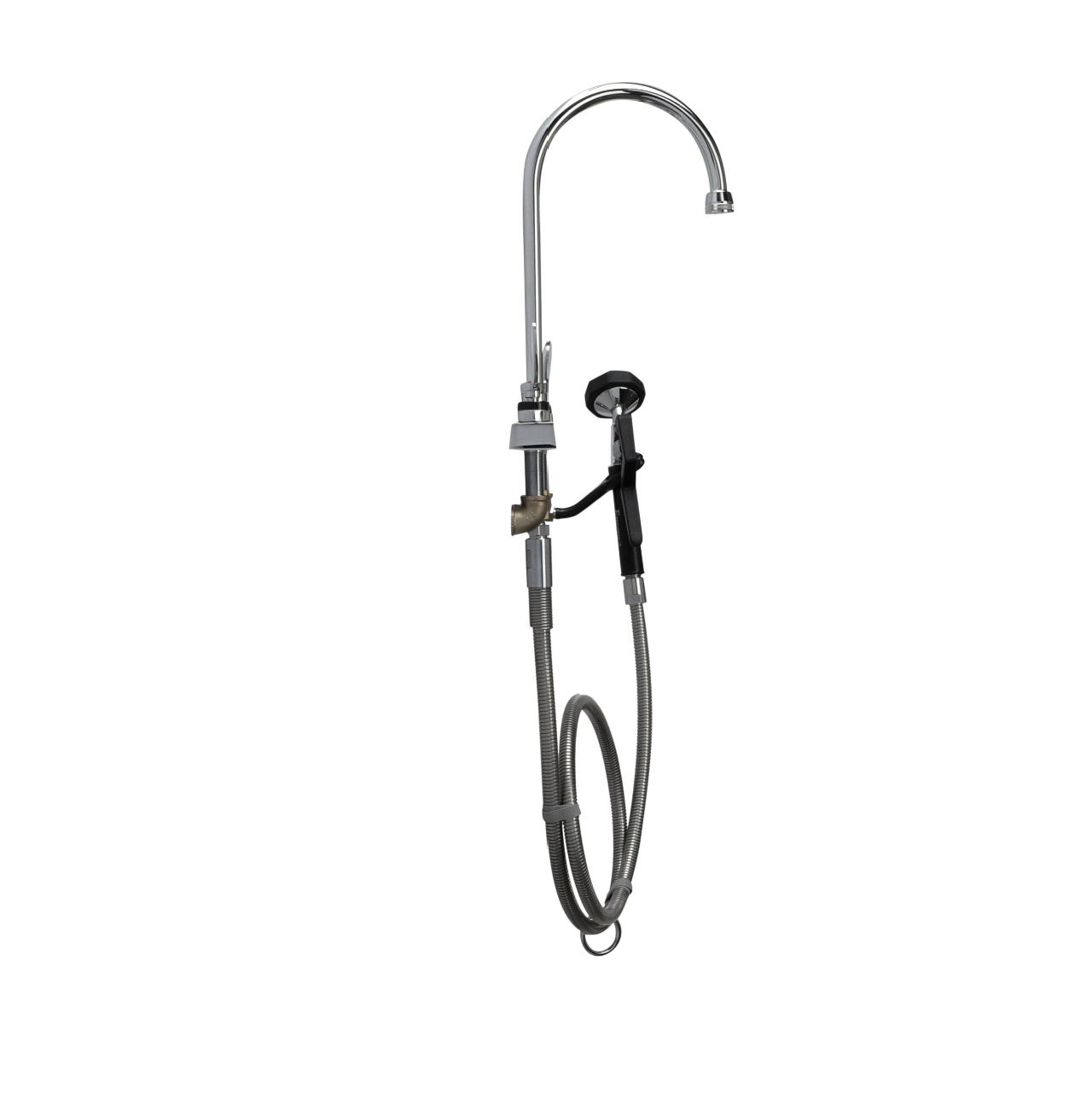 Encore 8" OC Deck Mount Veterinary Faucet 72" Hose with Heavy Duty Side Sprayer
